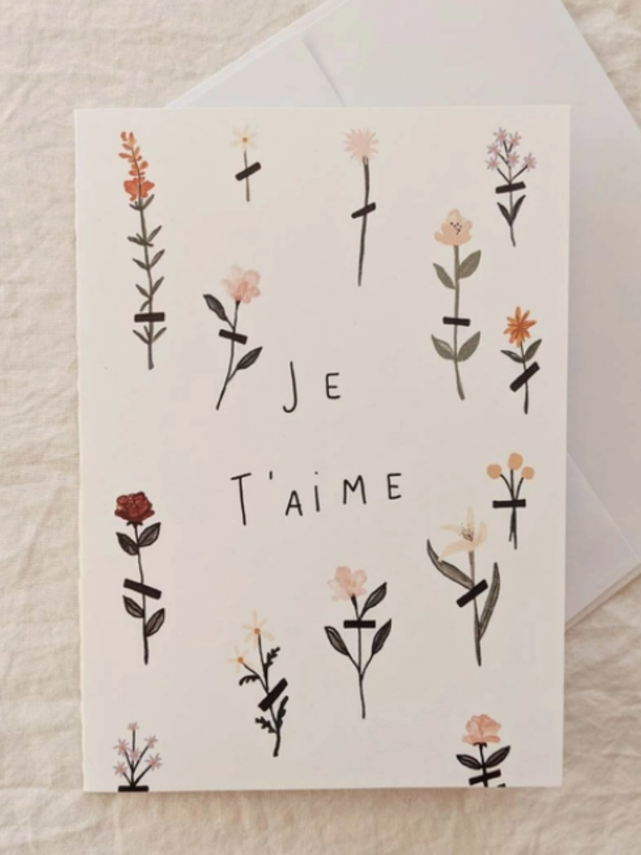 I Love You Greeting Card (French)
