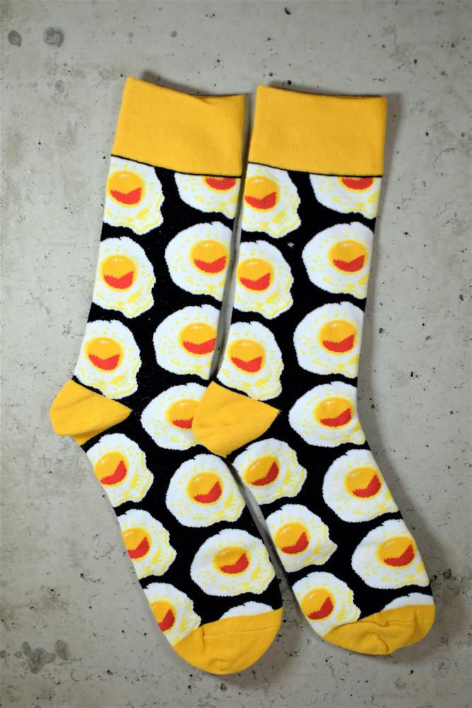 Adult Graphic Socks - Fried Eggs - One Size
