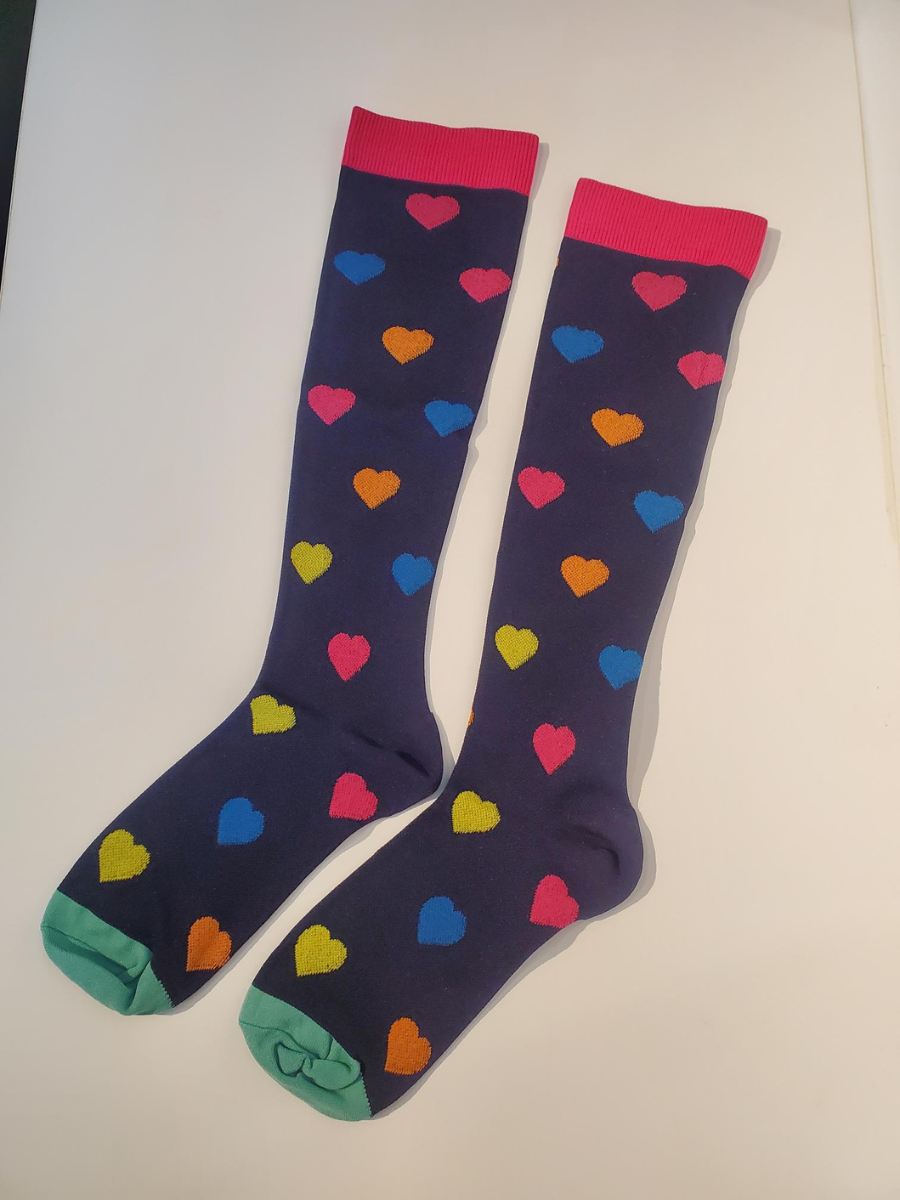 Compression Socks - Multicolor Hearts