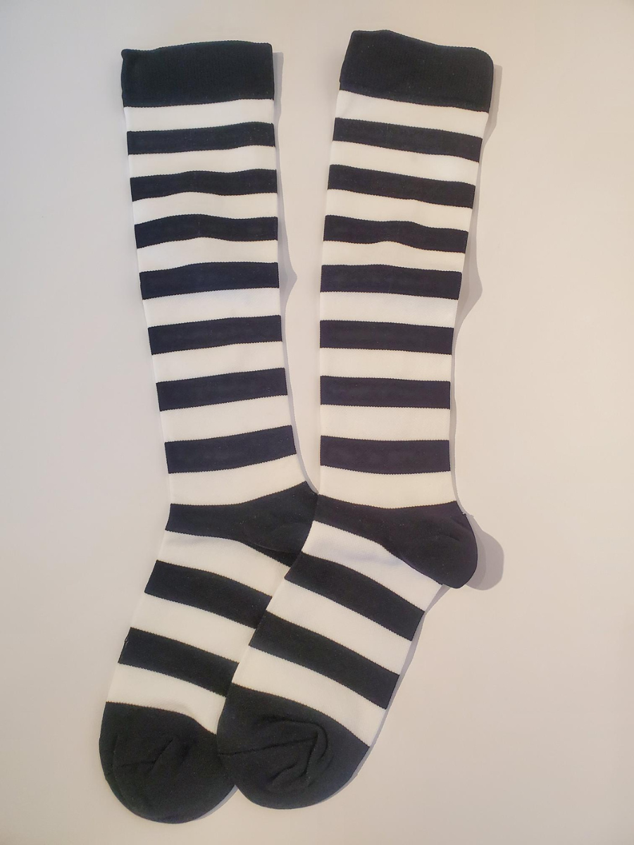 Compression Socks - B+W Stripes