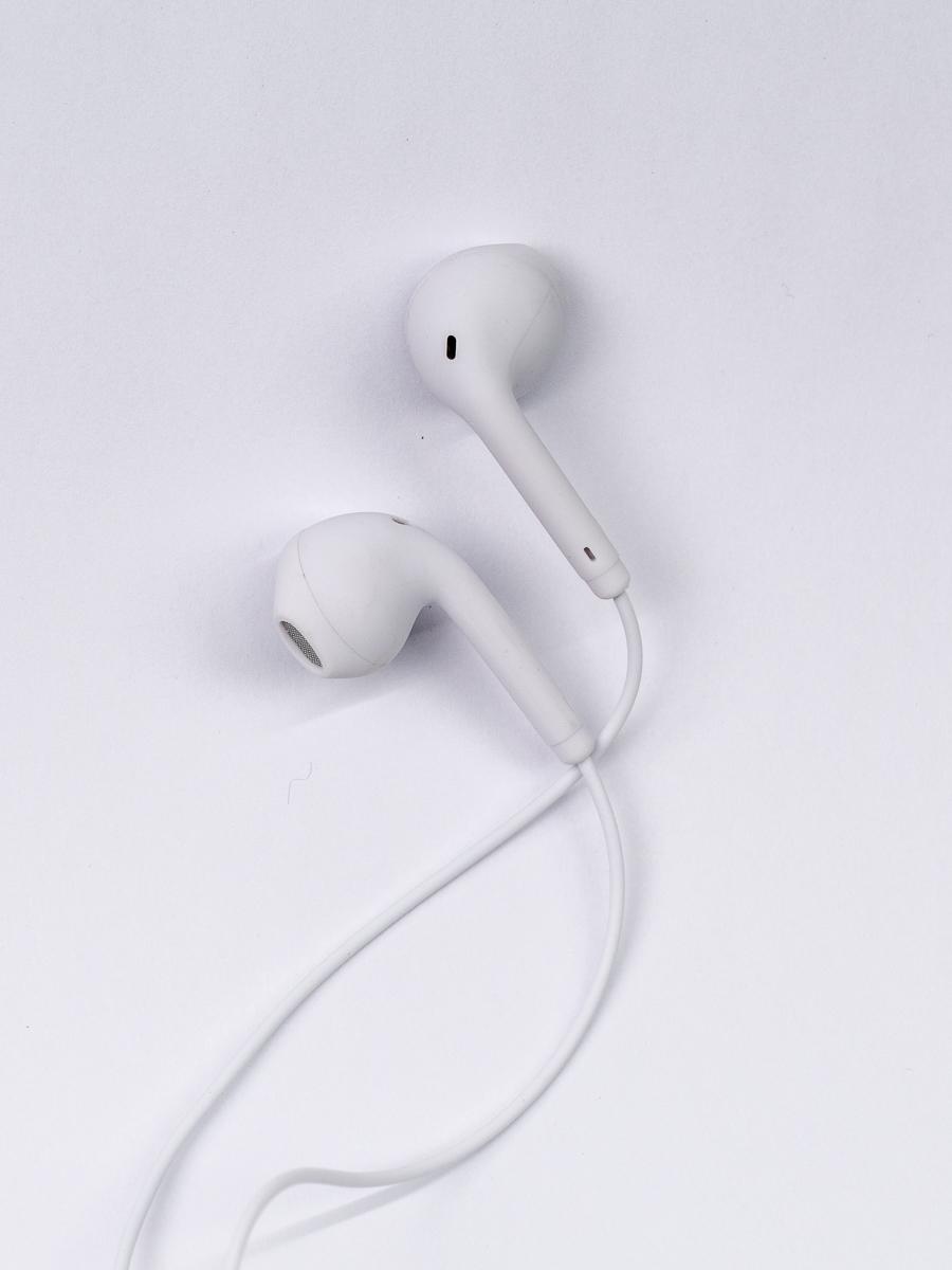 White Wired Headphones