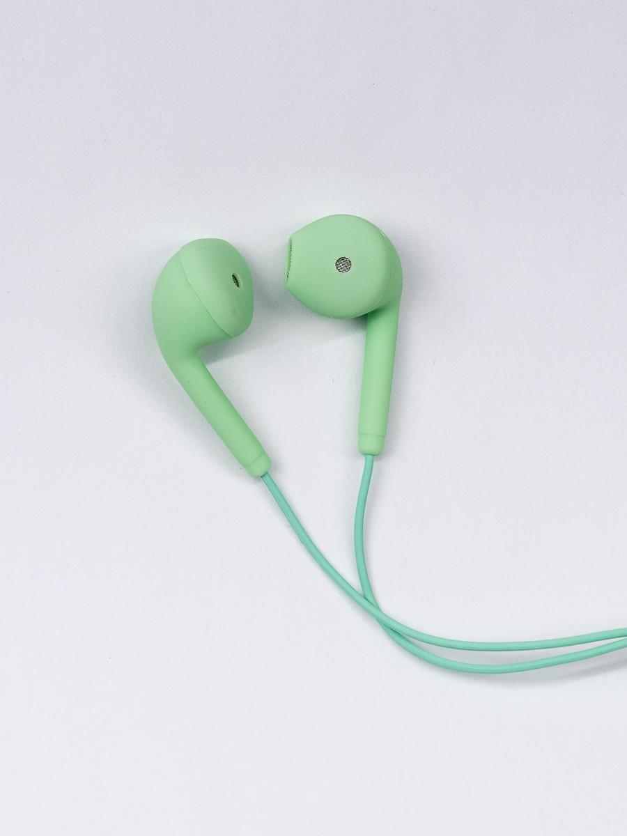 Green Wired Headphones
