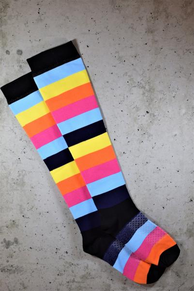40057001039 Compression Socks - Multi-Color Stripes