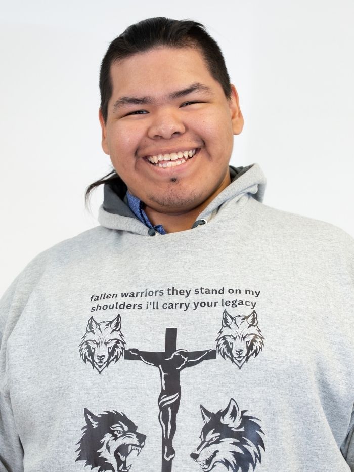 Tyrece modeling his hoodie design